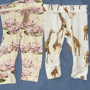 Lot of Milkbarn pants 6-12 mos